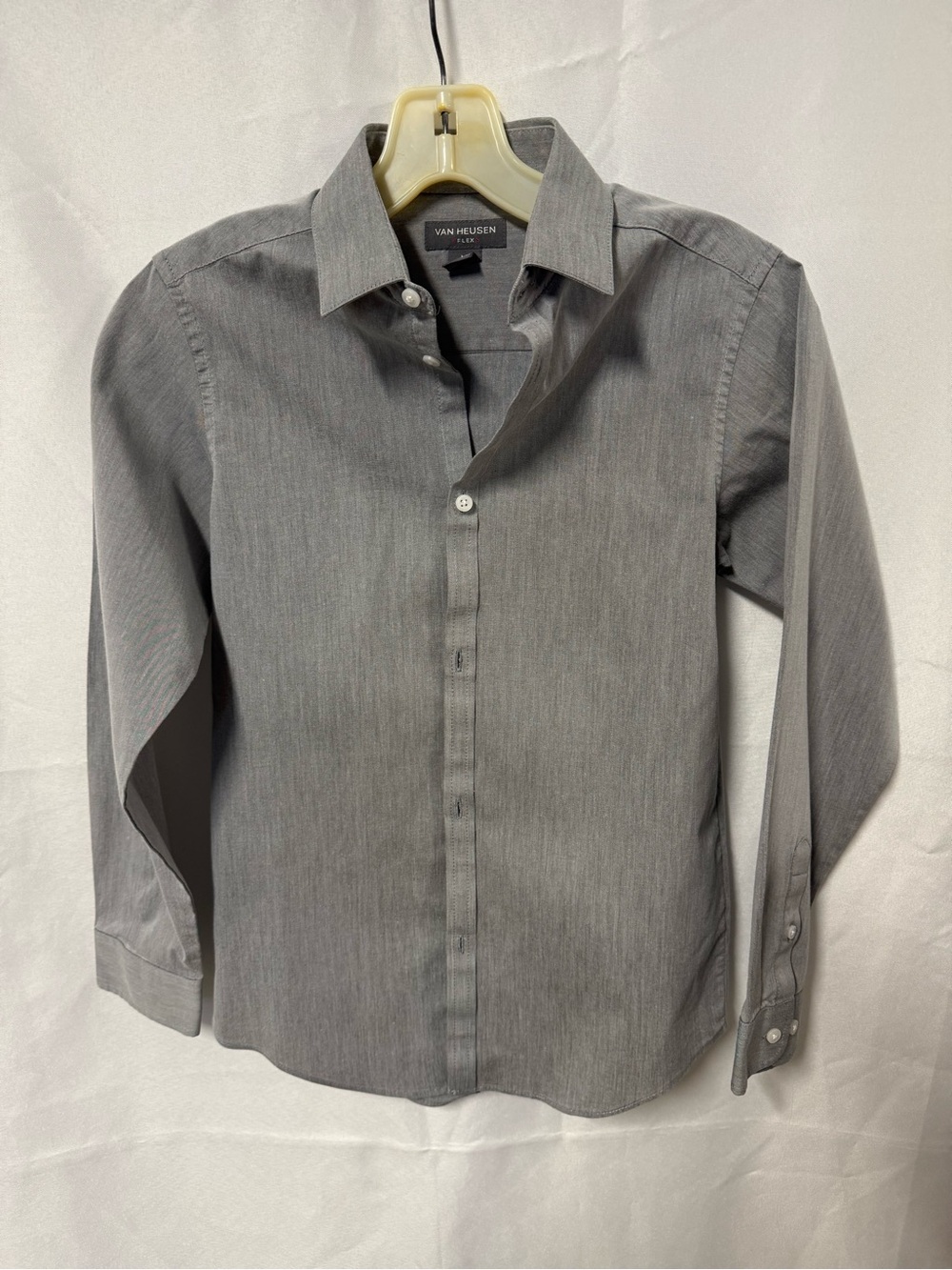 Van Heusen Boy’s Grey Long-Sleeve Dress Shirt